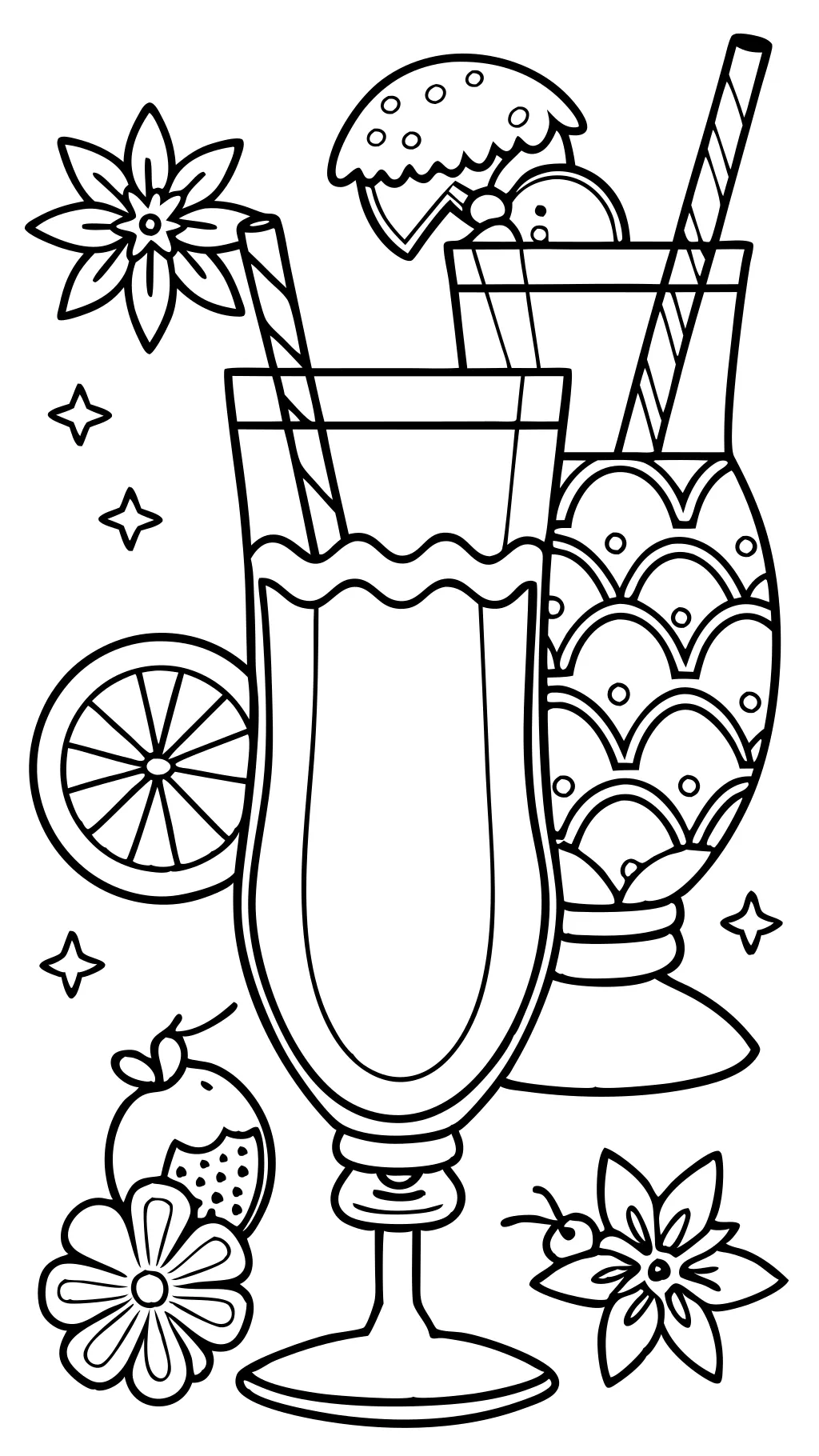 drinks coloring pages